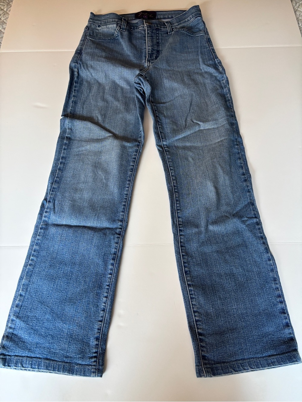 NYDJ Not Your Daughter's Jeans Light Wash Embellished Flare - Size 4